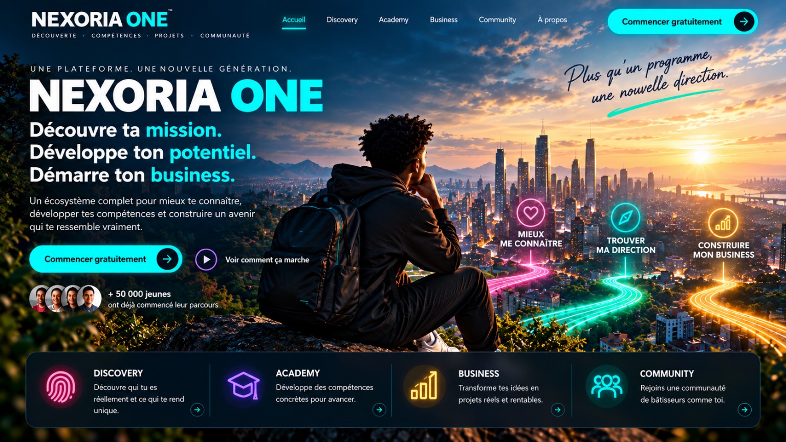 NEXORIA ONE — découvre ta mission, développe ton potentiel et démarre ton business